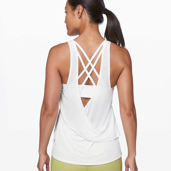 Lululemon Renergized 2-in-1 Tank White/White - Picture 1 of 5